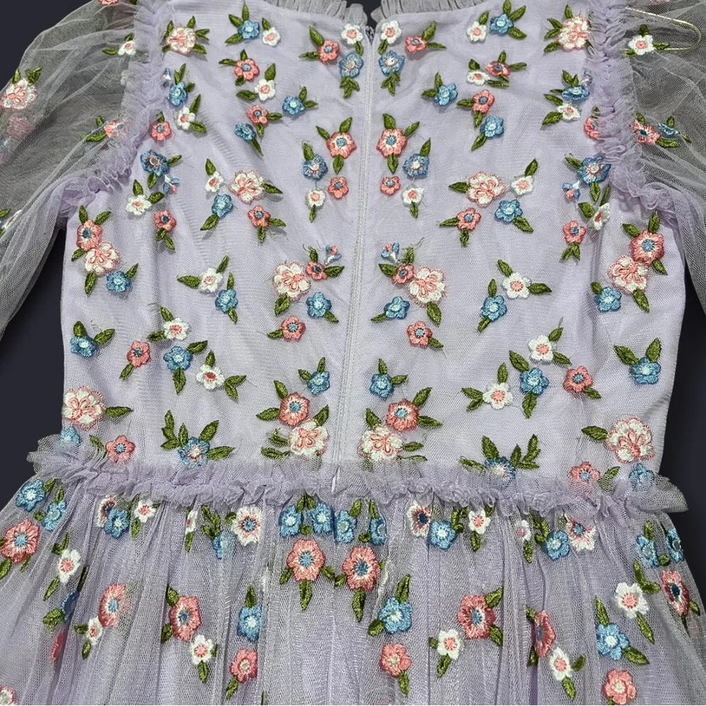 Ivy City Co. Embroidered Floral Tulle Gown – XS – NWOT - Picture 6 of 8